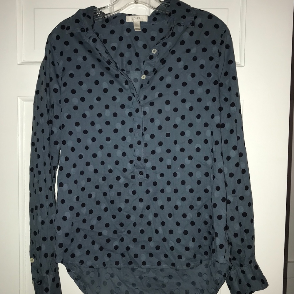 J.Crew Polka Dot Button Up